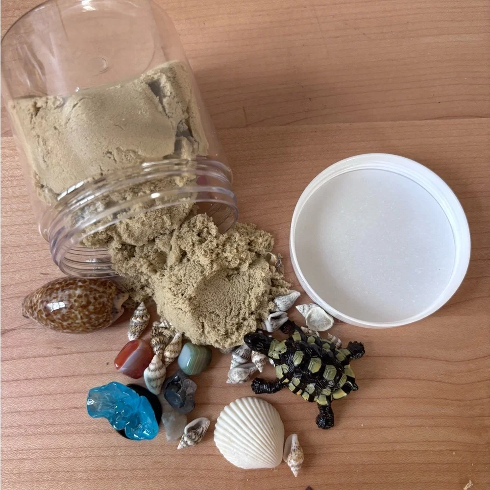 Ocean Themed Kinetic Sand Jar